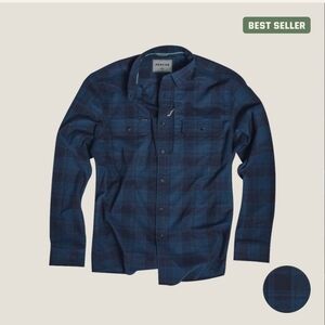 Poncho Outdoors The Blue Goose Performance Flannel Dark Blue Plaid Size XXL